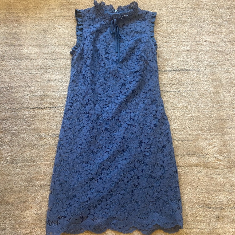 Elegant Blue Lace Dress